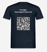T-Shirt mockup with QR code
