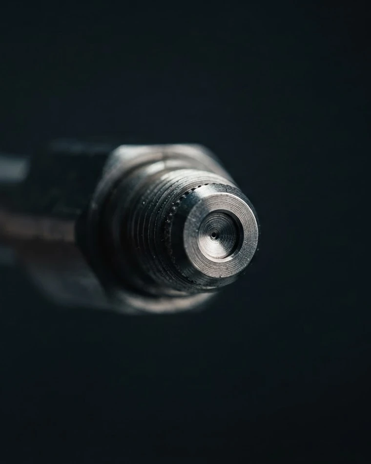 Macro view of a professional treatment applicator nozzle