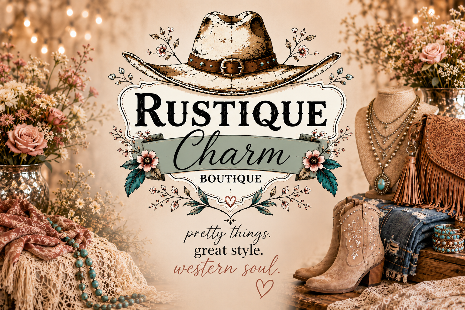 Rustique Charm Boutique — pretty things, great style, western soul