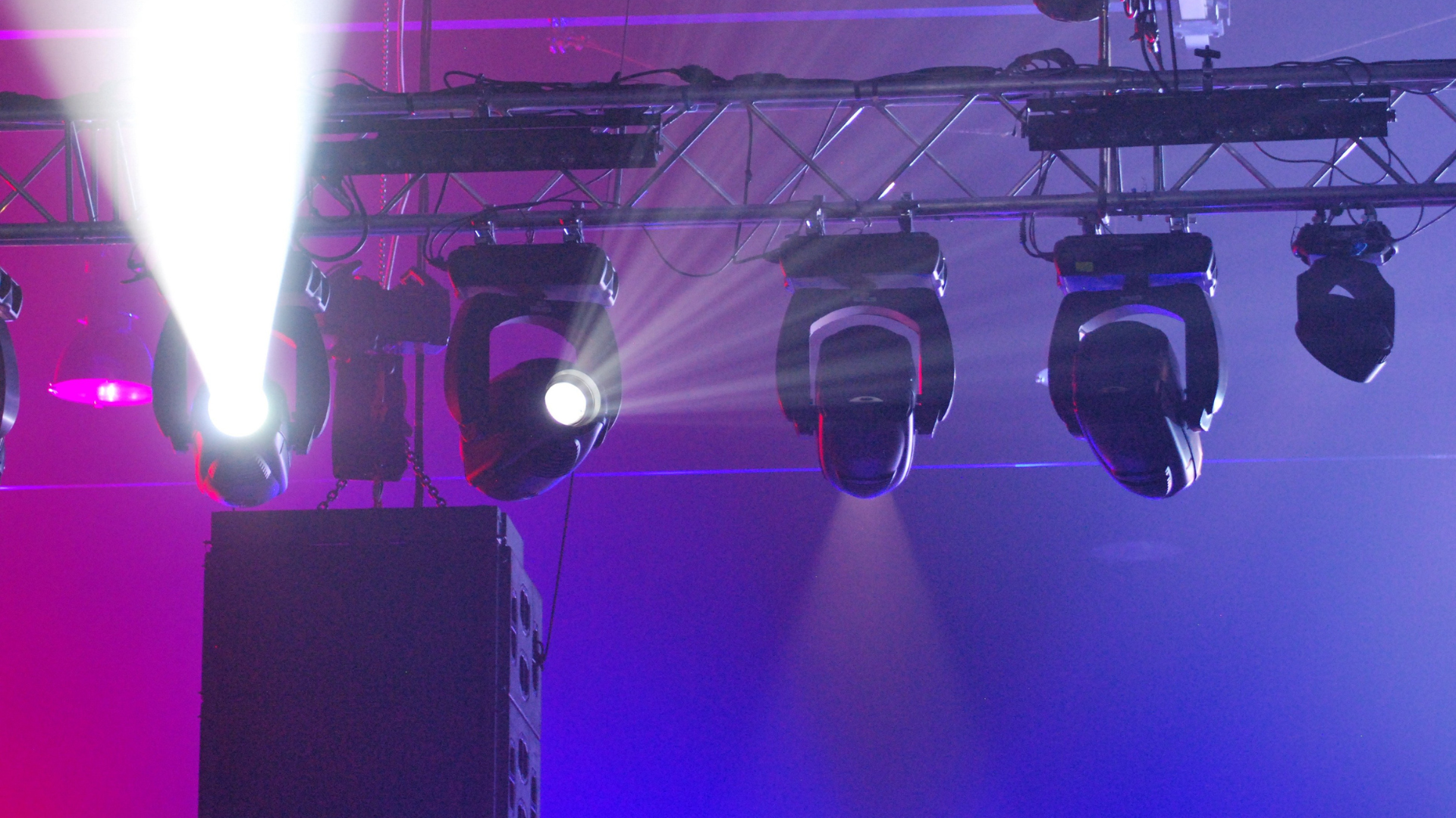 Hurricane Productions live concert stage with dramatic lighting