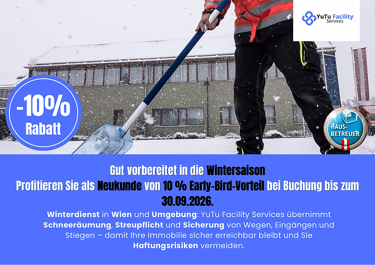 Winterdienst Aktion: Gut vorbereitet in die Wintersaison – 10 % Early-Bird-Vorteil für Neukunden bei Buchung bis zum 30.09.2026