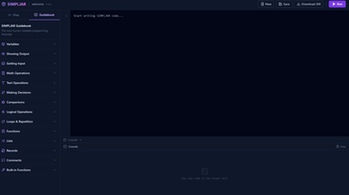 SIMPLE JAVA IDE template preview