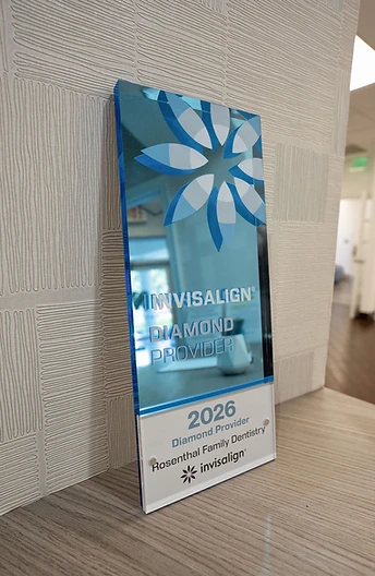 Rosenthal Family Dentistry Invisalign Diamond Provider award for 2026
