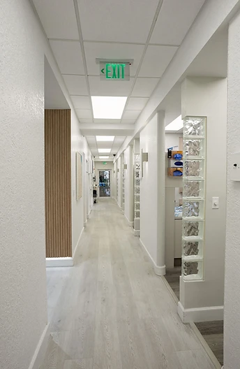 Office corridor connecting our treatment rooms