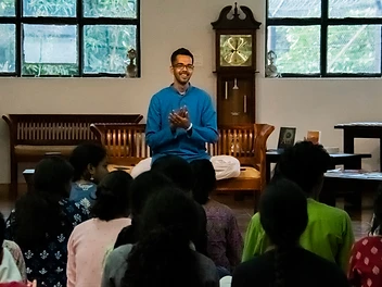 Vinod Krishnan teaching students