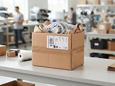 Packed alternator shipping box
