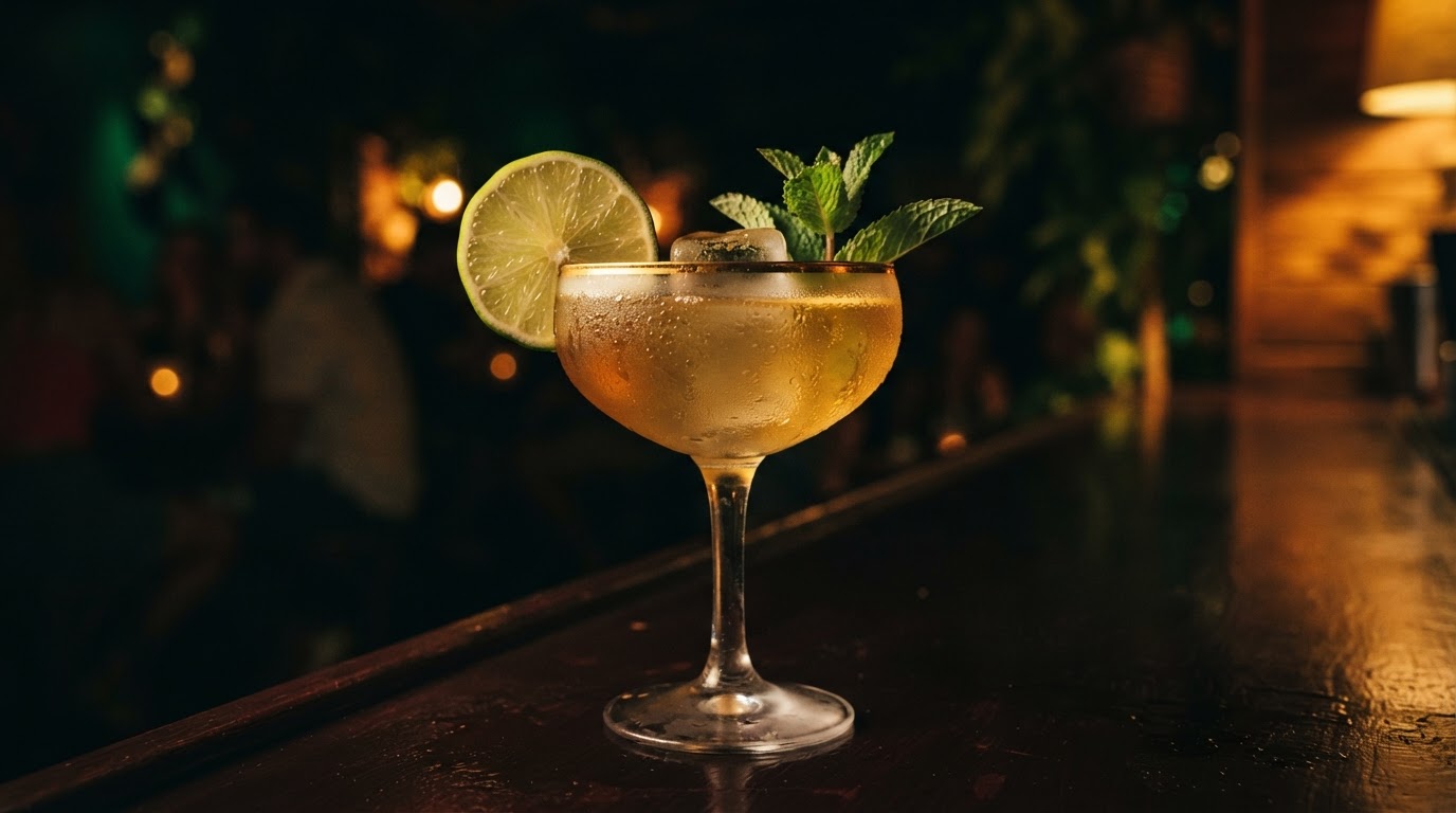 Tropical cocktail at Sweet Tings Lounge