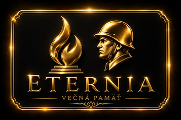 Eternia — zlaté logo s plameňom a vojakom, NFC pamätná karta