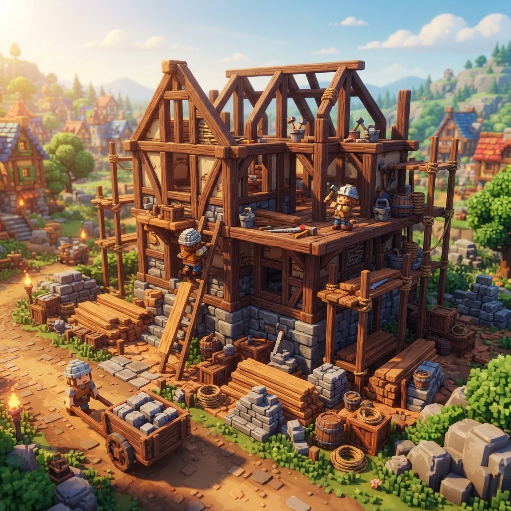 Blockborough physical construction concept
