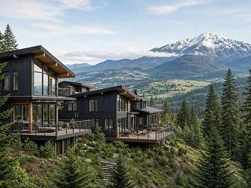 Residential homes in Pemberton, BC, in the Sea-to-Sky corridor