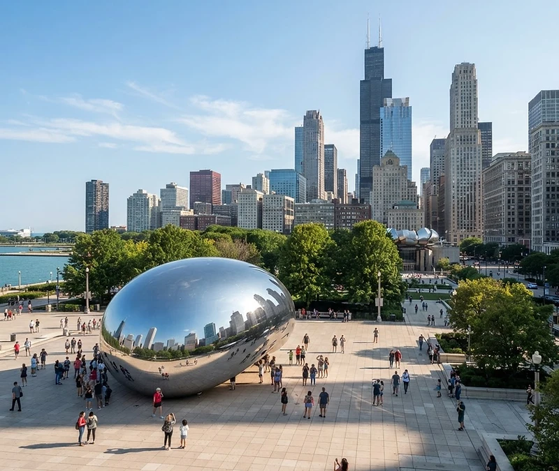 Willis Tower and Chicago skyline landmark for insurance guidance