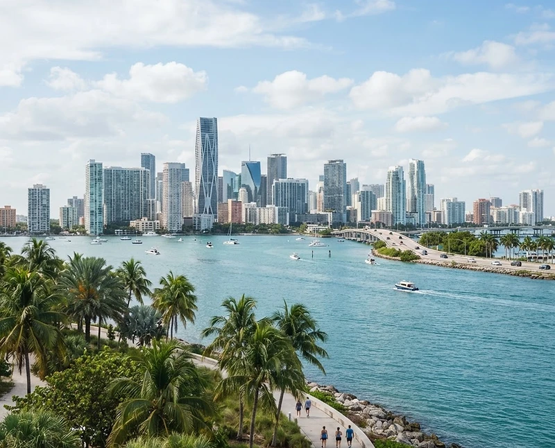 Miami skyline landmark for insurance guidance
