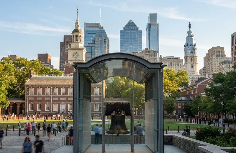 Liberty Bell and historic Philadelphia architecture for insurance planning in Pennsylvania
