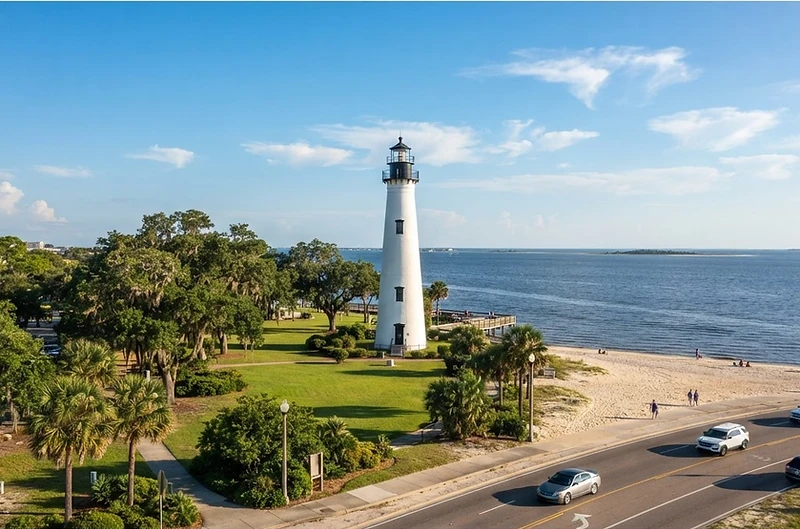 Biloxi Lighthouse and the Mississippi Gulf Coast guiding insurance choices in Mississippi