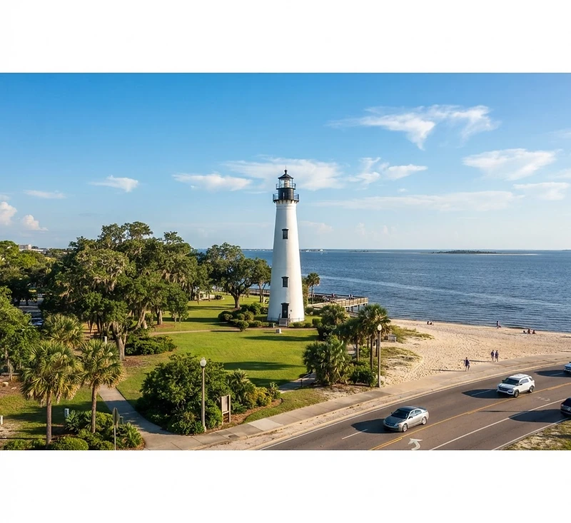 Biloxi Lighthouse landmark for insurance guidance