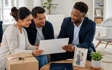 Couple discussing health coverage after major life changes with an independent advisor
