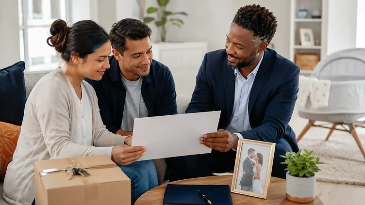 Couple discussing health coverage after major life changes with an independent advisor