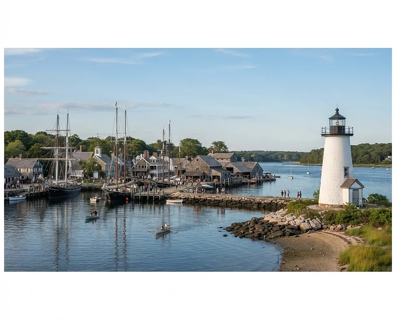 Mystic Seaport landmark for insurance guidance