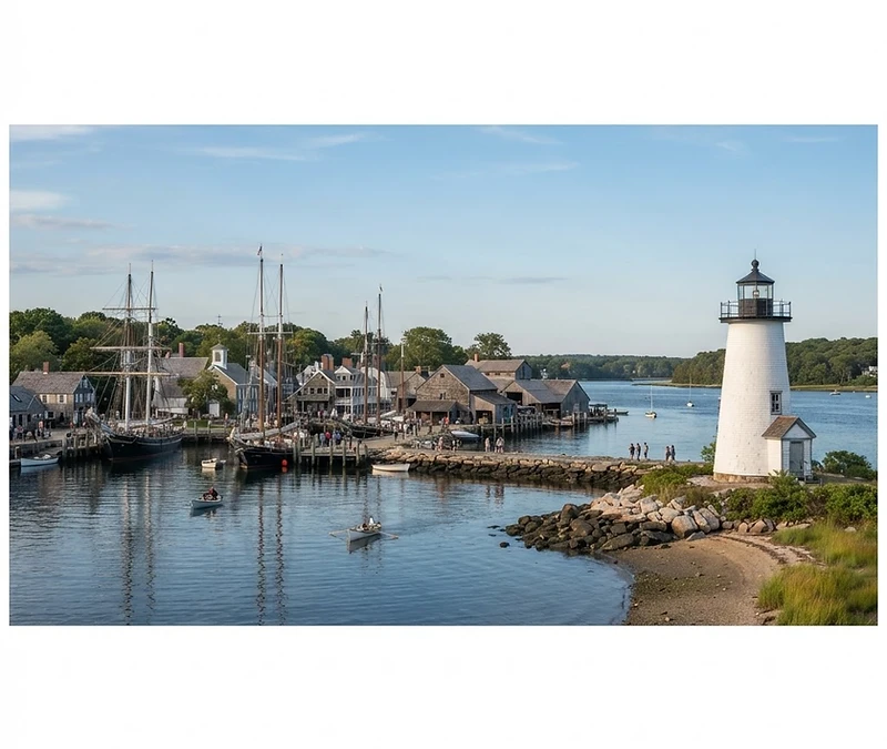 Mystic Seaport landmark for insurance guidance