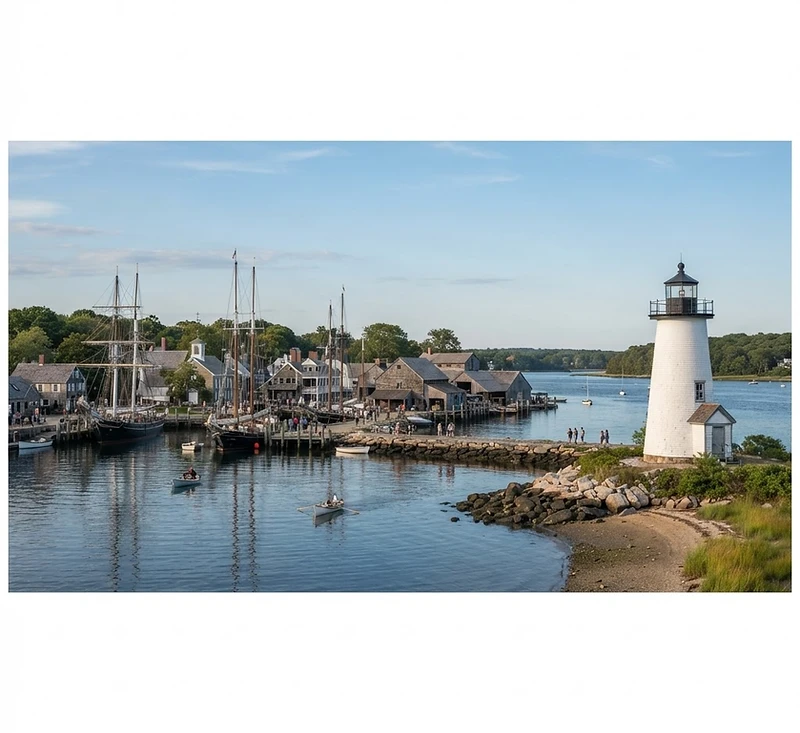 Mystic Seaport landmark for insurance guidance