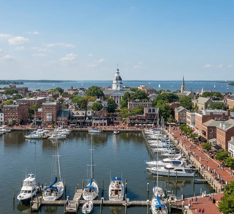 Chesapeake Bay and Annapolis waterfront landmark for insurance guidance