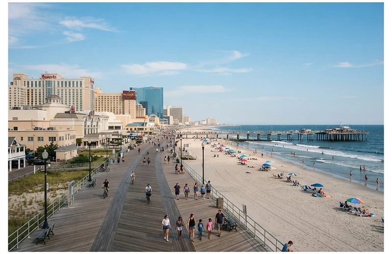 Atlantic City Boardwalk and the New Jersey shoreline for insurance help in New Jersey