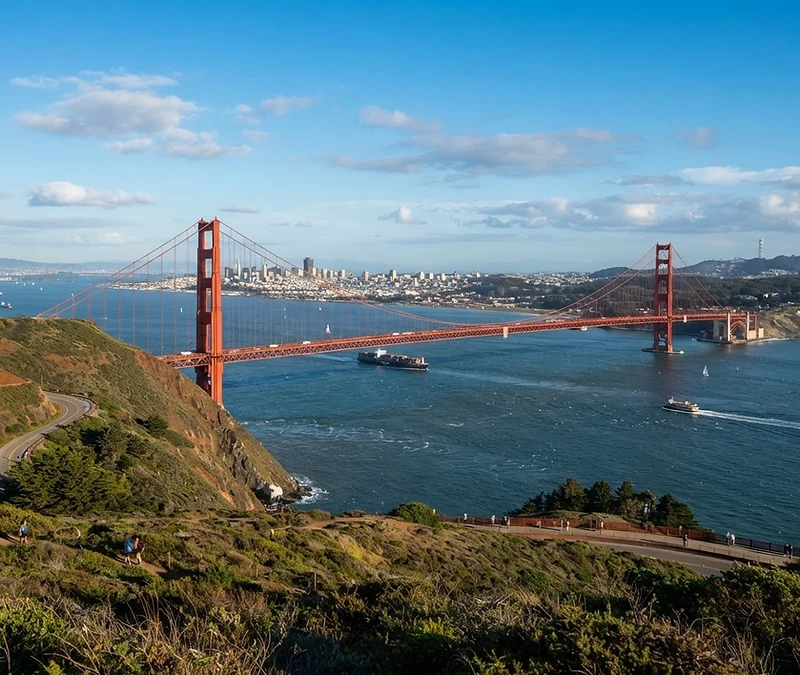 Golden Gate Bridge landmark for insurance guidance