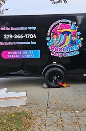 Peaches Party Rentals completed wrap