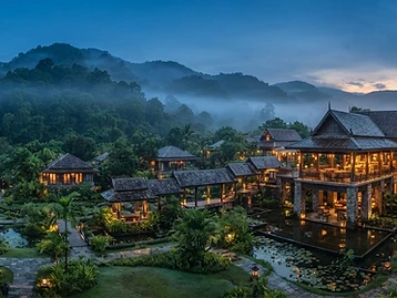 Resort at blue hour