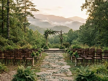 Garden wedding ceremony