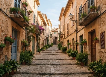 Ortsstraße auf Mallorca