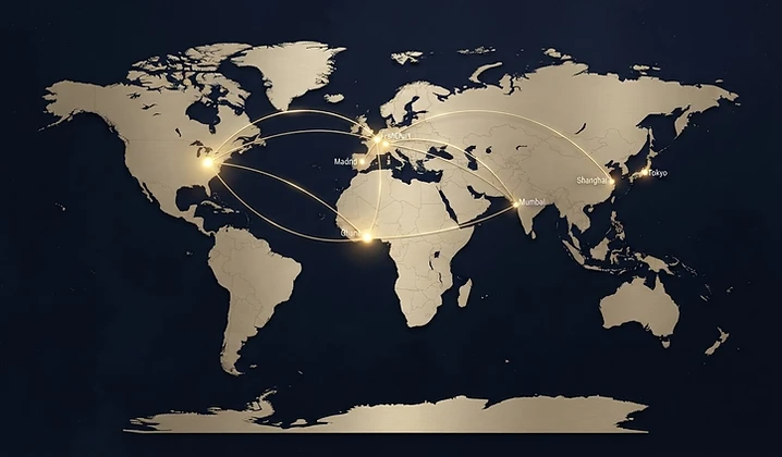 Global markets map