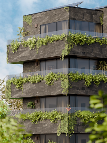 Black Stoned Nature Flat — Residential