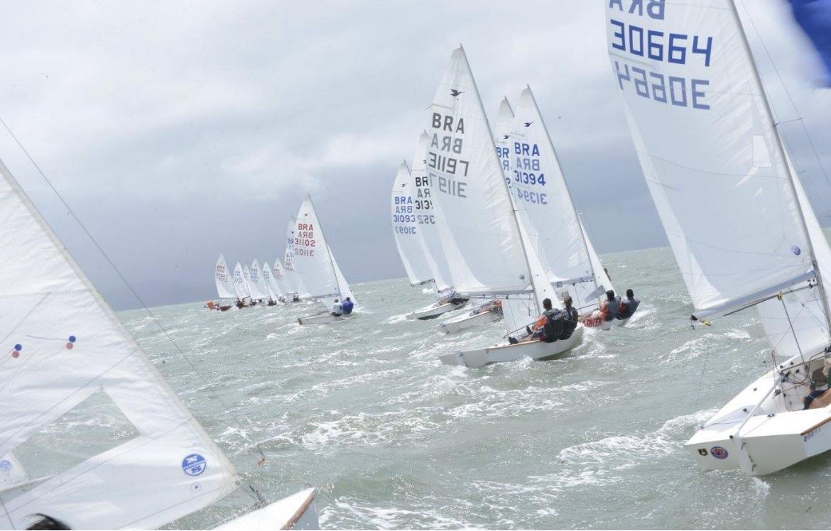 Sailboat race fleet