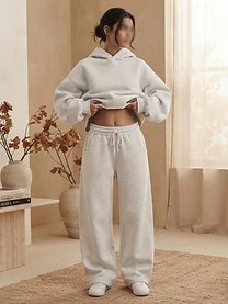 Women's Oversized Fleece Set — model shot