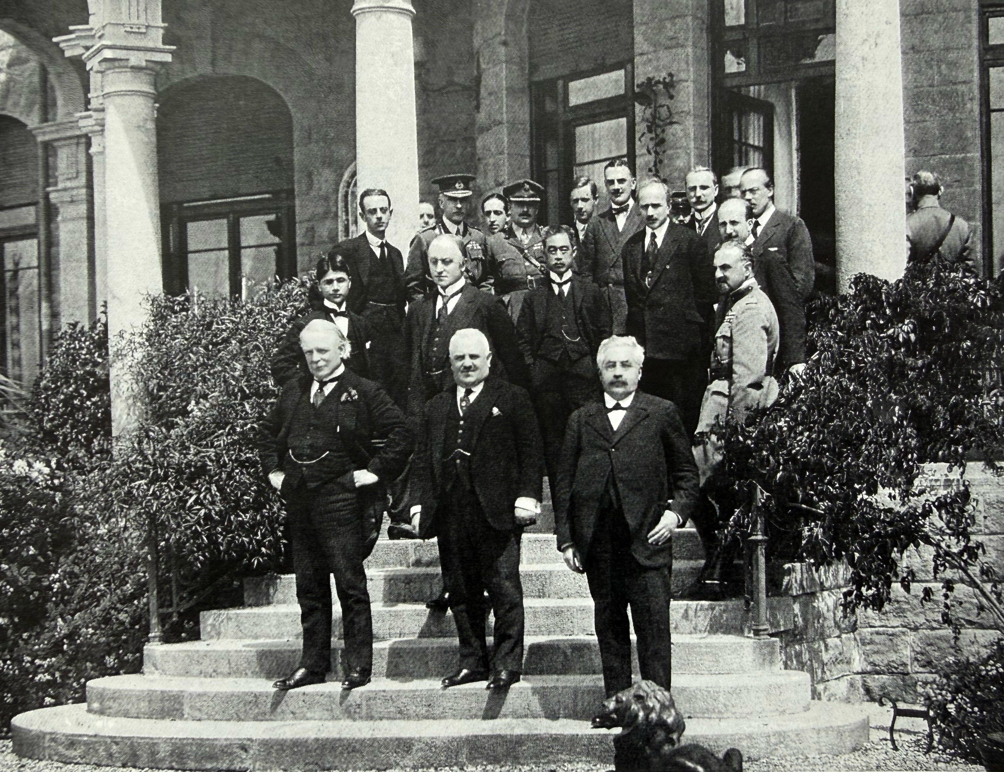 San Remo Conference delegates outside Villa Devachan, 25 April 1920
