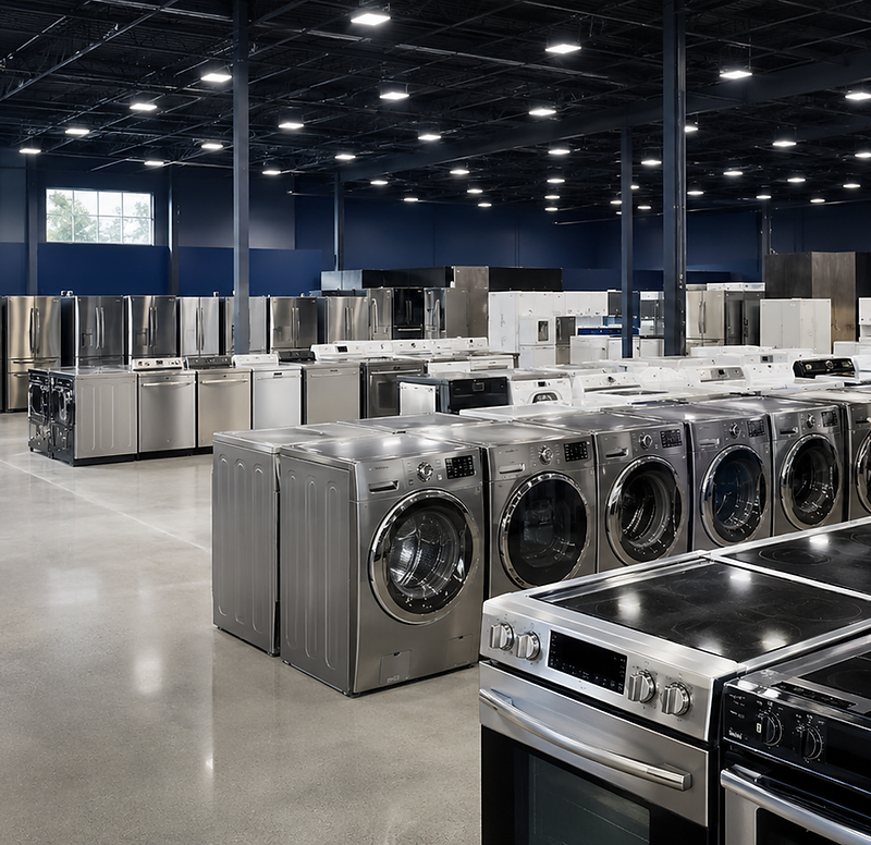 Mann Appliances wholesale warehouse floor