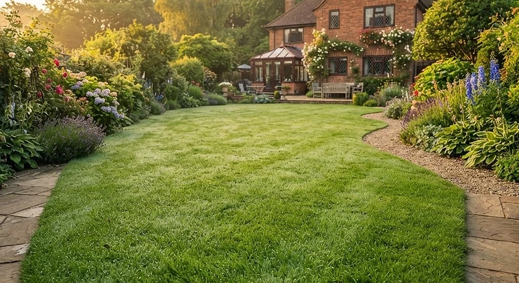 Lush lawn after TurfKind treatment