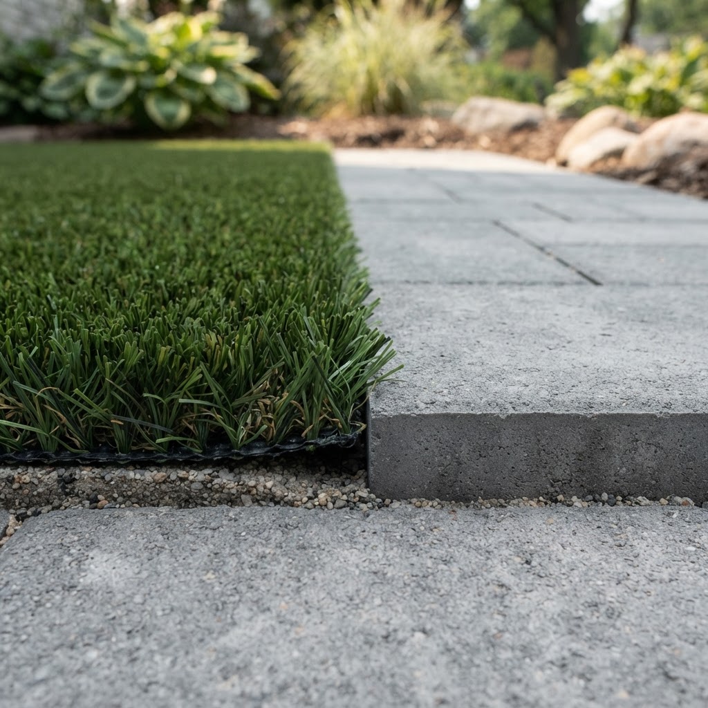 Close view of putting surface fringe transition