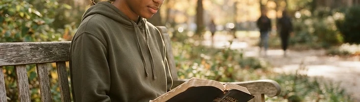 Student in quiet spiritual formation
