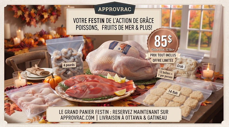Promo Action de grâce — Grand Panier Festin 85 $ tout inclus