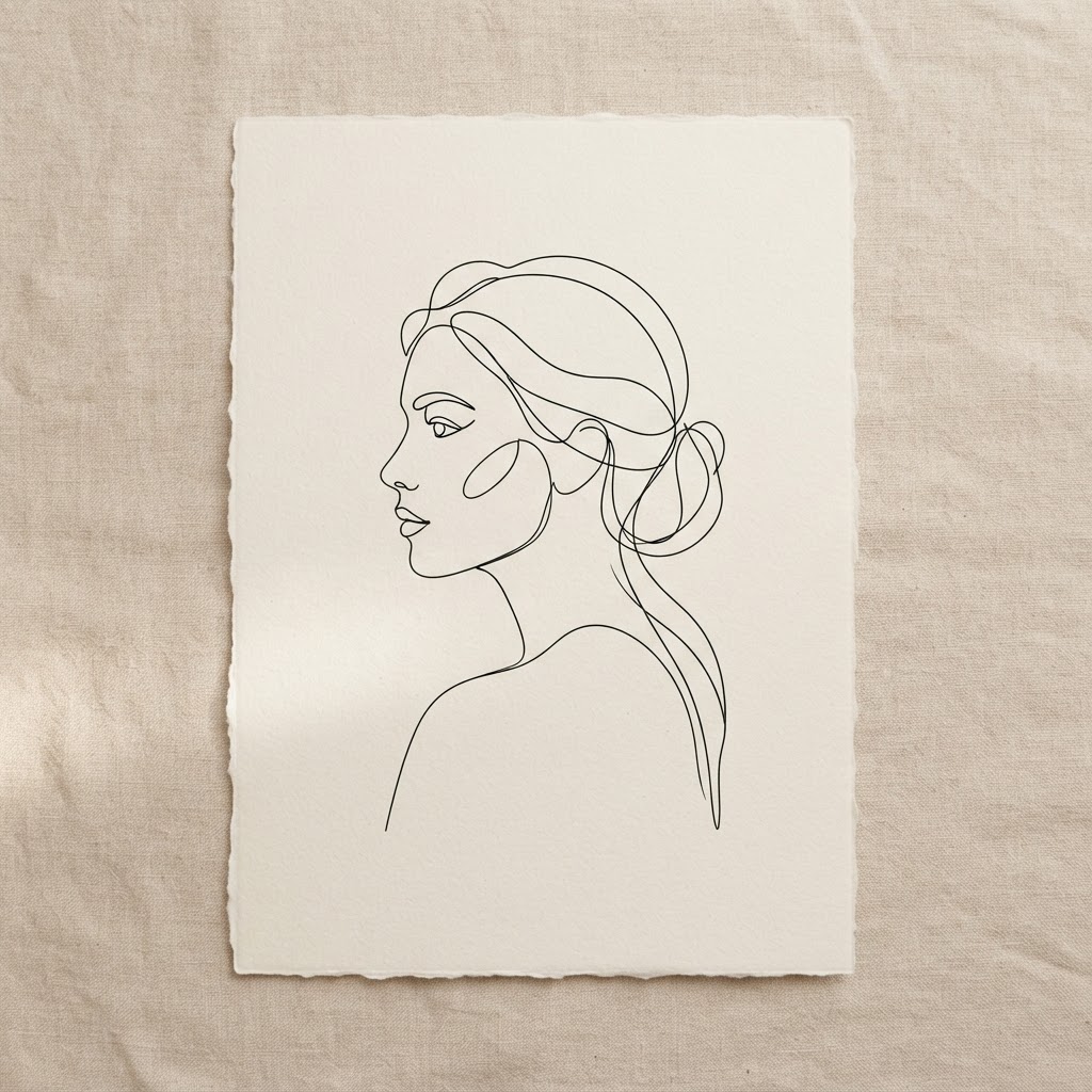 Line drawing portrait