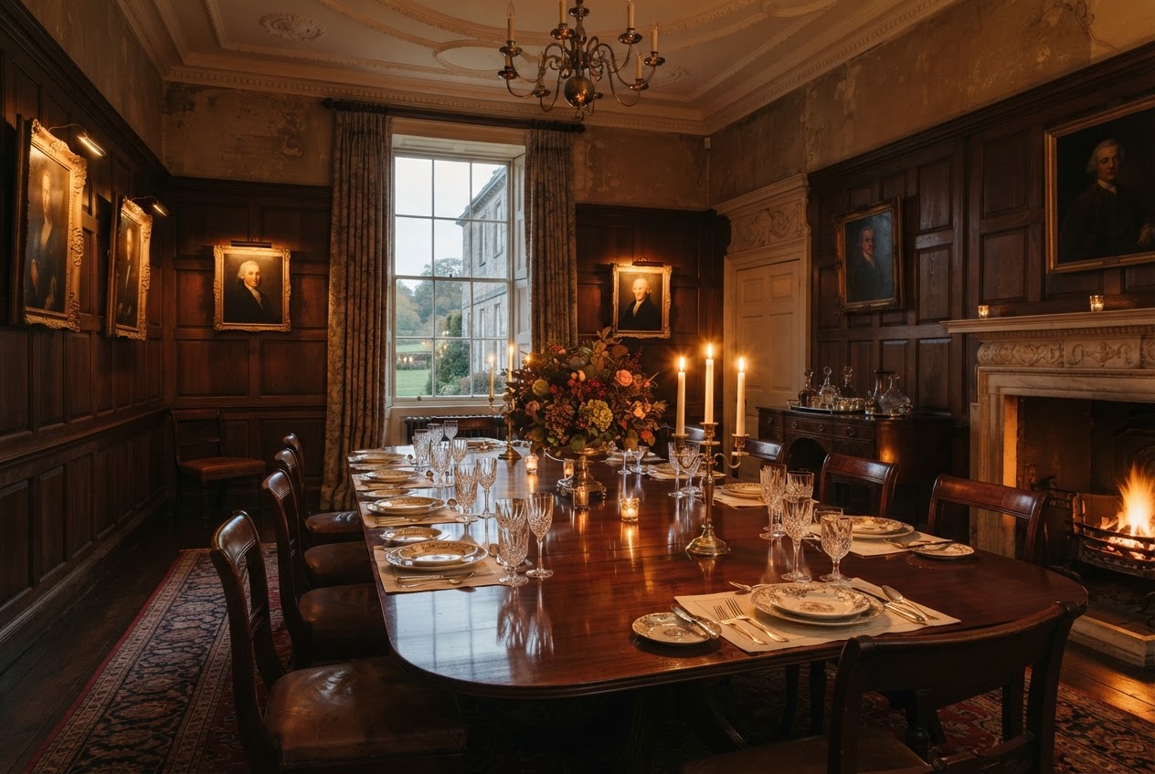 Private dining at Dovecliff Hall, Staffordshire