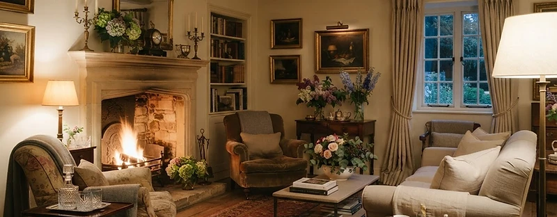 Drawing room at Dovecliff Hall set for a civil ceremony