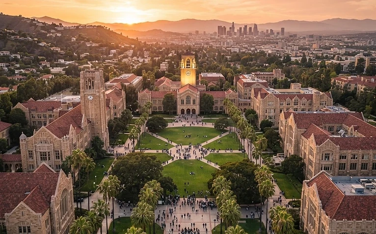 Vista aérea do campus da USC