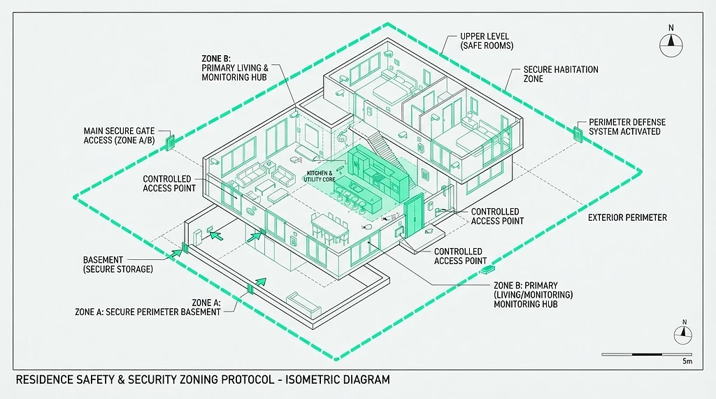 Safety zone floorplan diagram