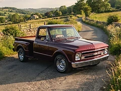 Restored classic pickup truck with fresh paint