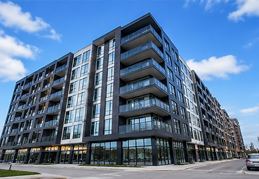 Modern commercial multifamily building exterior