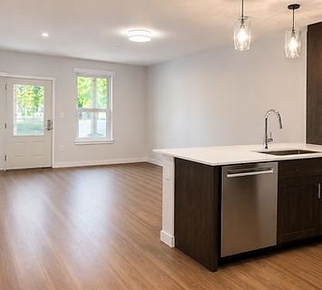 Finished interior of a new construction home after final cleaning
