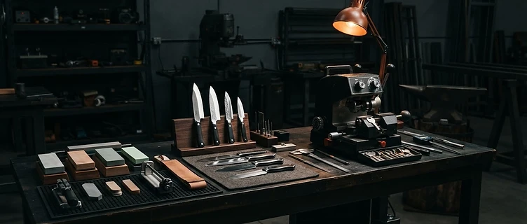 Professional sharpening and key-cutting workbench